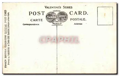 Most w Court of Honour — Francusko-Brytyjska Wystawa, Londyn, 1908 — seria Valentine's — Rewers