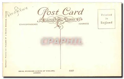 Royal Exchange & Bank of England, Londres — série Salmon, n° 4469 — Verso