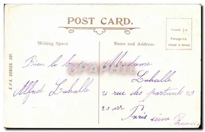 Palacio de Buckingham — Londres — SERIE E.F.A. 521 — Reverso