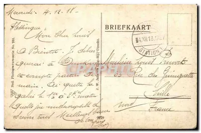 Komersavond — Widok statku żaglowego — J.W. Janssen, Fotograf, seria 751 — Rewers