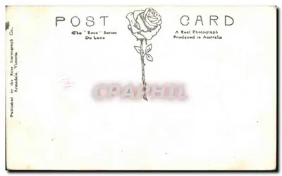 Dom kapitana Cooka, Fitzroy Gardens, Melbourne — seria The Rose P.3033 — wydane przez firmę Rose Stereograph Co., Armadale, Victoria — Rewers
