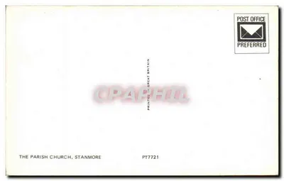 Parafialna świątynia w Stanmore — Stanmore, Wielka Brytania — PT7721 — Rewers