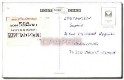 Pôneis, Praia de Coney Beach, Porthcawl — editor Post Dennis Productions, n° de série P.3819 — Verso