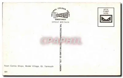 Centro da Cidade — Lojas — Model Village — The Photographic Greeting Card Co. Ltd. — Verso