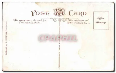 Church Street, Leatherhead — vista da rua com carro antigo — editor A. Skelton — Verso