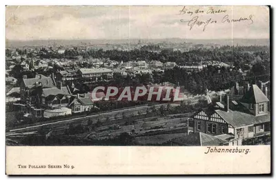 Bilhete postal antigo Joanesburgo A Série Pollard África do Sul África do Sul