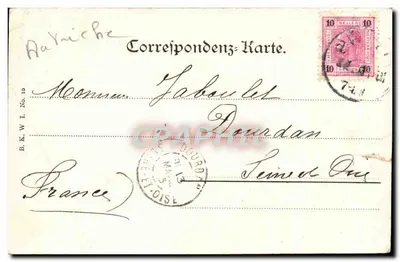 Wiedeń — ulica Graben, poranek zimowy 1903 — wydawca nieznany — Rewers