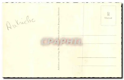 Parthenen, Usina de Fermunt-Kraftwerk — visão do barragem e do vilarejo — editor Kiladruck, n° 7322 — Verso