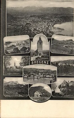 Bilhete postal antigo Bregenz