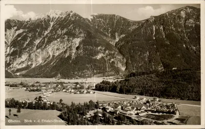 Oberau — vista da estrada de Ettal — editor Autridin, n° 136