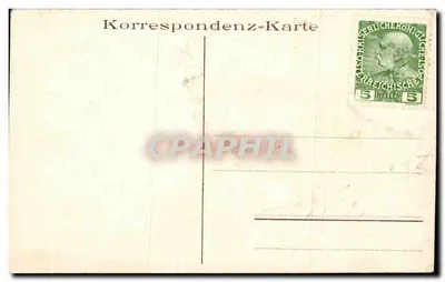 Orthof am Semmering — zimowy widok z zasnieżonymi górami — wydawca nieznany — Rewers