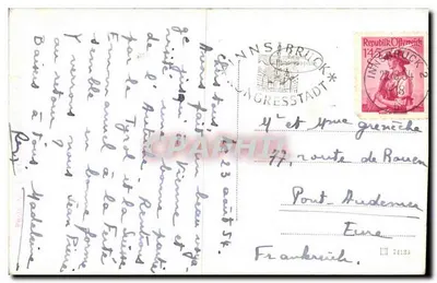Innsbruck — Mariatheresienstraße — editor desconhecido, número de série não visível — Verso