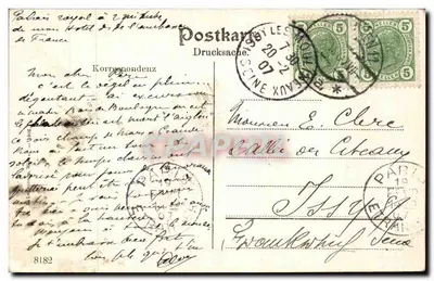 Fonte Albrechts e Palácio do Arquiduque Frederico em Viena — J. Meizner, n° 8182 — Verso