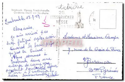 Innsbruck — Złote Dachl z Nordkette — wydawca Innsbrucker Kunstverlag & Co. — Rewers