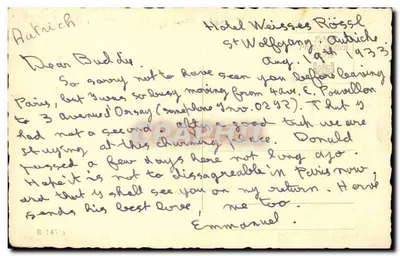 St. Wolfgang, 'Weißes Rössl' — widok z placu — wydawca COS — Rewers