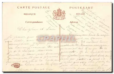 Zatopiony statek — plaża piaskowa — Phototypie Belgique — Rewers