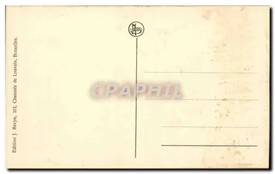 Zeebrugge — Extremidade do Molo, o farol, os canhões e o navio Brussels afundado — Edição J. Revyn, 213, Chaussée de Louvain, Bruxelas — Verso