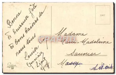 Arranjo de flores coloridas — 'Bom Dia' — editor Pitilico, n° 1007 — Verso