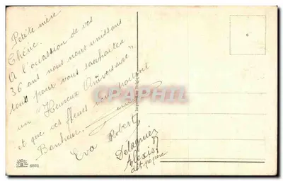 Bukiet kosmów — Urodziny — Drukarnia w Belgii n° 6032 — Rewers