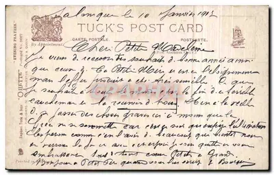 Orações da Noite — Tuck & Sons, N° 5967 — Verso