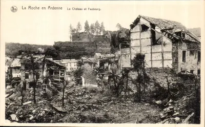 La Roche en Ardenne — O Castelo e o Faubourg — Editor N. Thill, Bruxelas