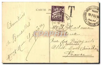Brussel — Collegiale van de Heiligen Michaël en Gudula — Wereldtentoonstelling 1935 — Achterkant
