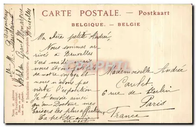 Bruxelas — A Rua e a Igreja de Santa Gudula — Georges Hontz — Verso