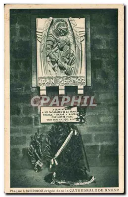 Placa a Jean Mermoz — Catedral de Dakar — editor desconhecido