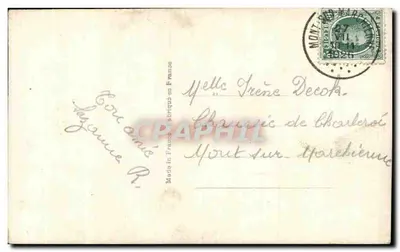 Buquê de flores — paisagem rural em ovale — DÉDÉ PARIS B22 — Verso