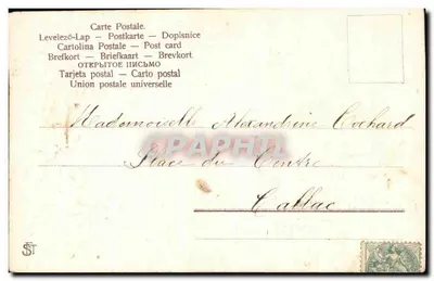 Fleurs de montagne — scène de montagne avec maison — éditeur non visible — Verso