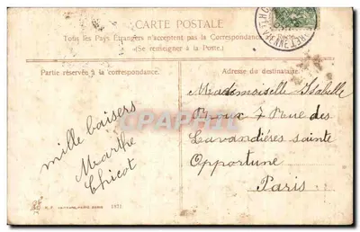 Lilja's — Vriendschap — K.F. Uitgever, Parijs — Achterkant