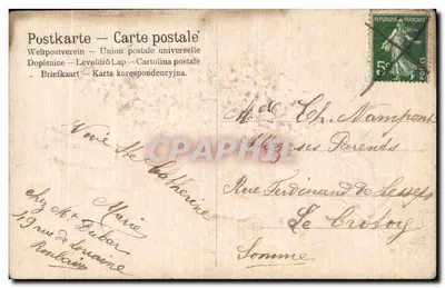 Lilas — Carta de felicitações — Editor desconhecido — Verso