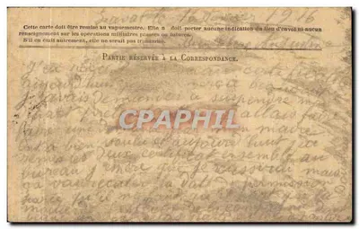 Korespondencja Armii Republiki — Karta w zwolnieniu — La Forêt-Mayenne — Rewers