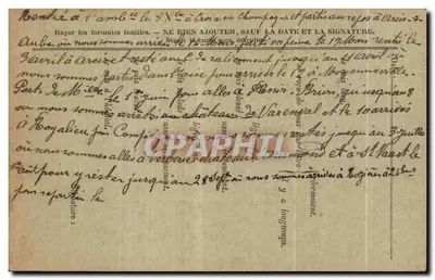 Korespondencja Armii Republiki — Karta w zwolnieniu — Model A — IMPR. NAT. — Rewers
