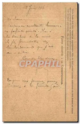 Korrespondenz der Armee der Republik — Freiporto — Versand aus Valréas (Vaucluse) um 1916 — Rückseite