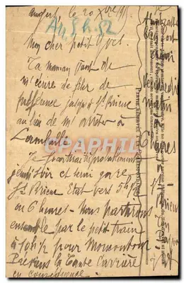 Militärische Franchise-Karte Berthelot Saint Brieuc — Rückseite