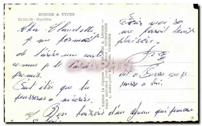 Mulher velada — retrato — Edição La Cigogne, Casablanca — Verso