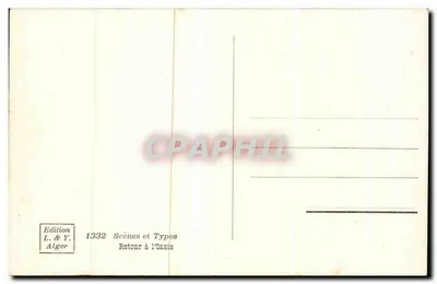 Ritorno all’Oasi — Edizione L. & Y. Alger, n° 1332 — Verso