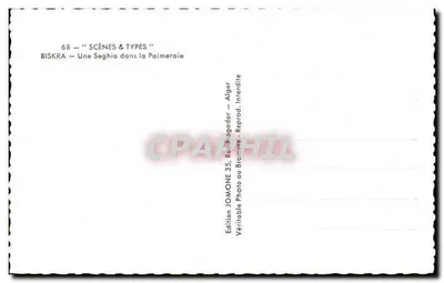 Biskra — Uma Seghia na Palmeraie — Jomone — Verso