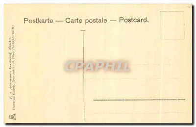 Święty Eustachy — rzeźba A. Dürera — wydawca F. A. Ackermann, seria 2084 — Rewers