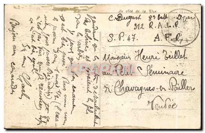 Düsseldorf - Ulica Bismarck — widok ulicy z ozdobnym budynkiem i tramwajem — wydawca nieznany, n° 1495 — Rewers