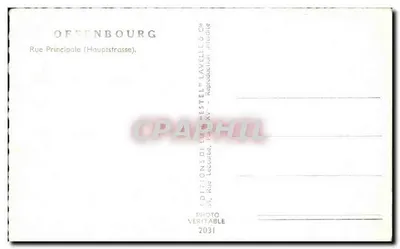 Offenbourg — Rue Principale (Hauptstrasse) — Edições da União Hestel & Cie, Paris — Verso