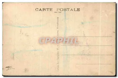 Camp d'Oberhoffen — Jedna z głównych alei — Cartes La Cigogne, Strasbourg — Rewers