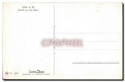 Ulm a.D. — Część an der Blau — Kunstverlag Fritz Hoen, Ulm a.D., nr 1285 — Rewers