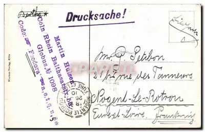 Heumarkt w Kolonii — statua jeździecka i tramwaj — wydawca Nimbux-Verlag, nr 1098 — Rewers