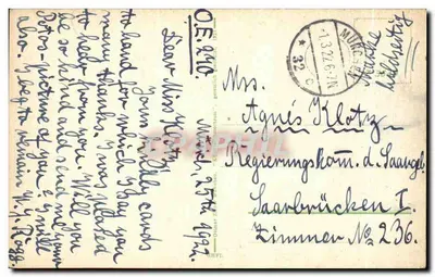 München. Część nad rzeką Isar. Widok w kierunku Haidhausen. — Wydawca: J. Loeders — Rewers
