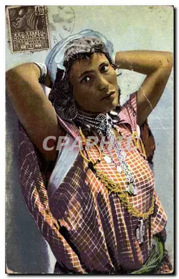 Bilhete postal antigo Argélia Mulher