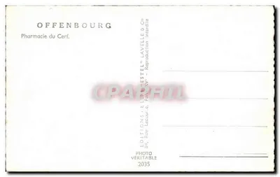 Offenbourg — Farmácia do Carneiro — Edições Lavelle & Cie — Verso