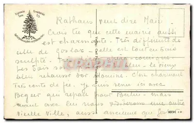 Wernigerode no Harz — Rathaus — editor Carl Fuchs Wernigerode — Verso