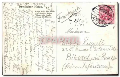 Dresdener Heide — vista panorâmica — editor A. Desburet, n°31 — Verso